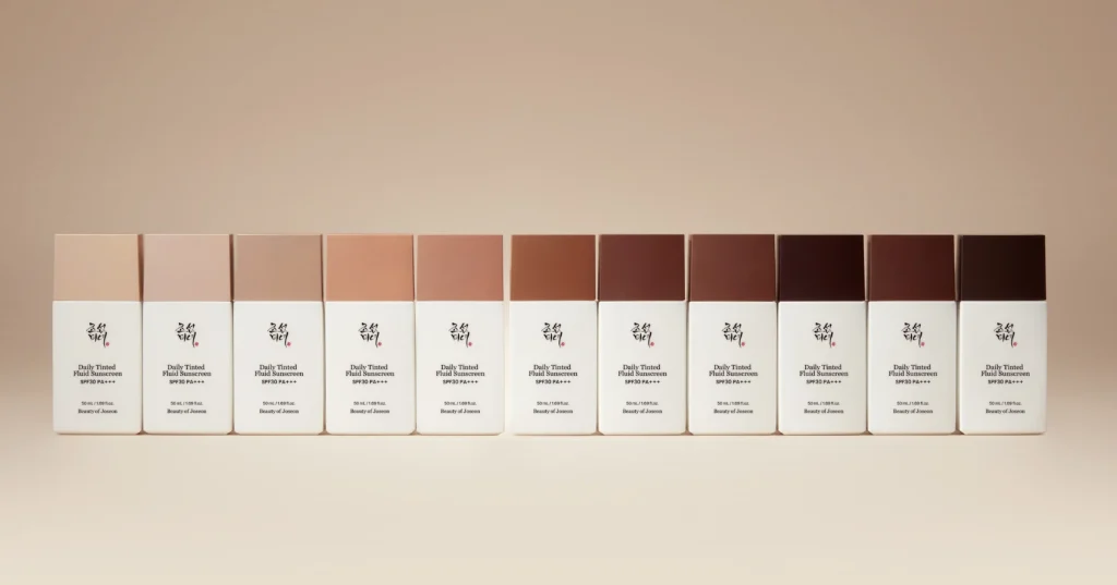 beauty of joseon sun tint fluid sunscreen spf30 all shades