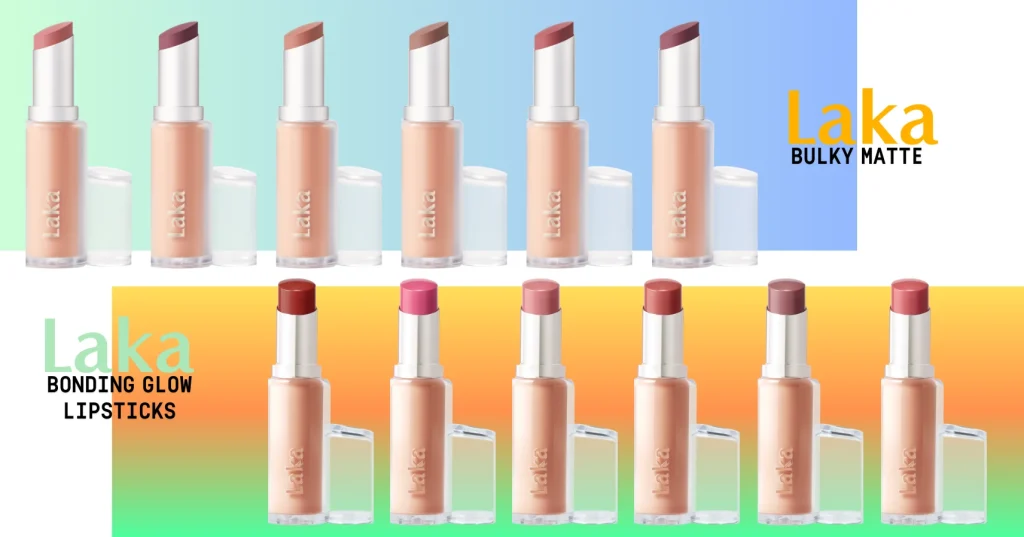 laka bulky matte and bonding glow lipsticks shades