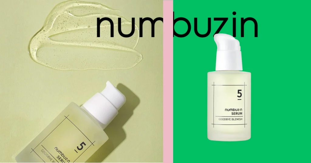 numbuzin skincare serum and creams